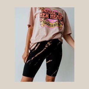 High Waist Discharge Biker Shorts